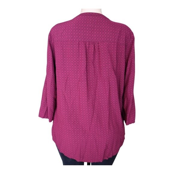 #757 Liz Claiborne Women’s XL Button-Down Shirt, Purple - Picture 3 of 4